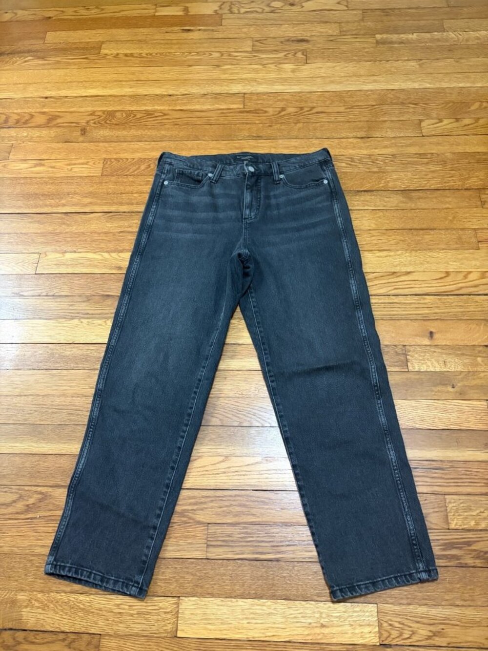 Banana Republic Womens Slouch Jeans Sz 8 8/29 Faded Black Denim Relaxed Straight